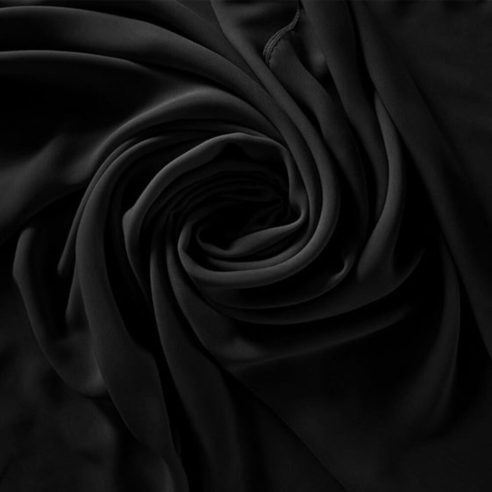 Midnight Noir-Georgette Chiffon Scarf