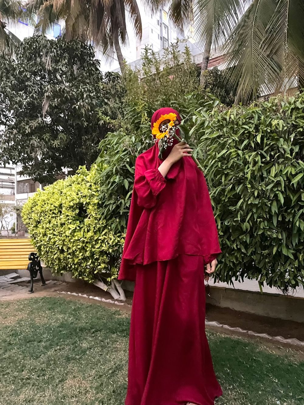 Saffron Whisper Khimar Abaya - Image 2