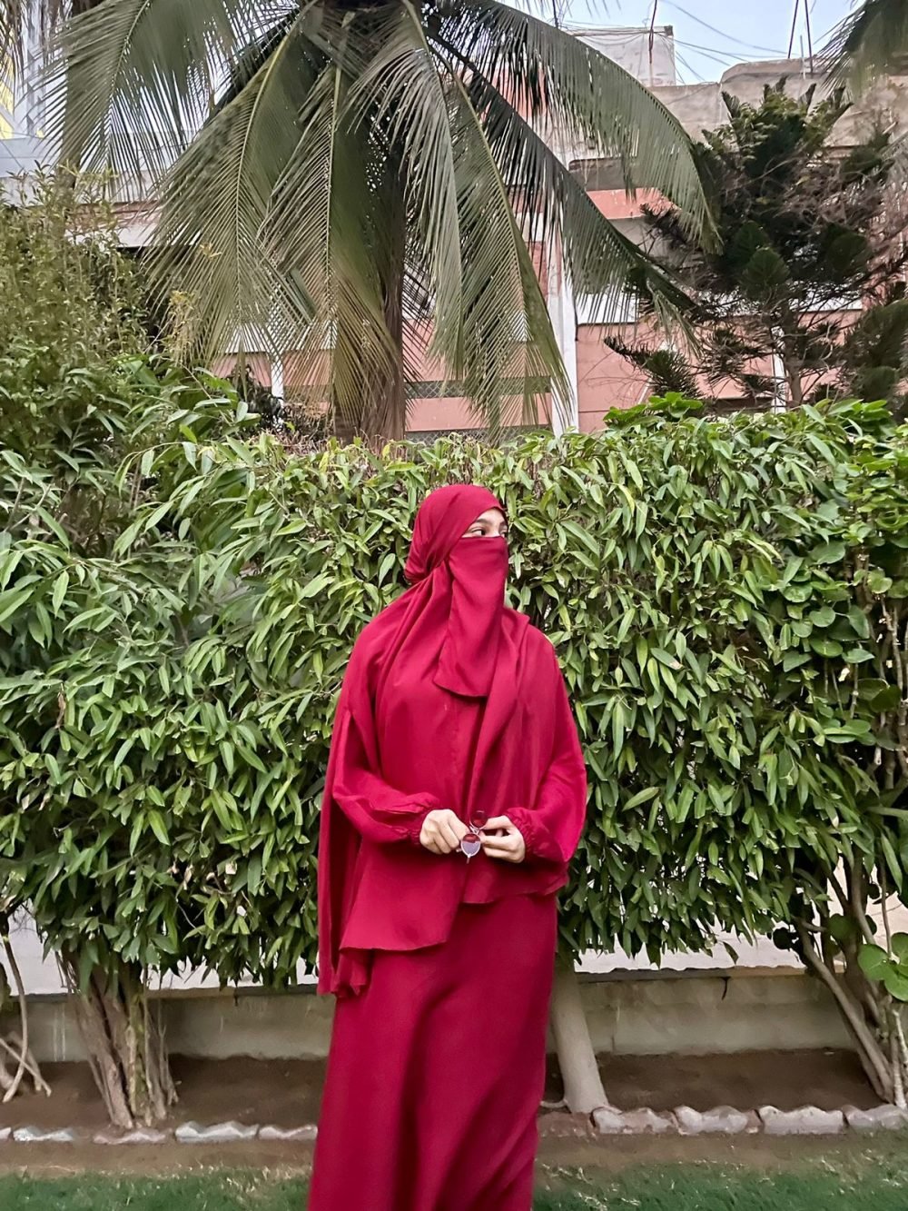 Saffron Whisper Khimar Abaya - Image 3