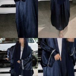 Sheesha Silk Blue Abaya