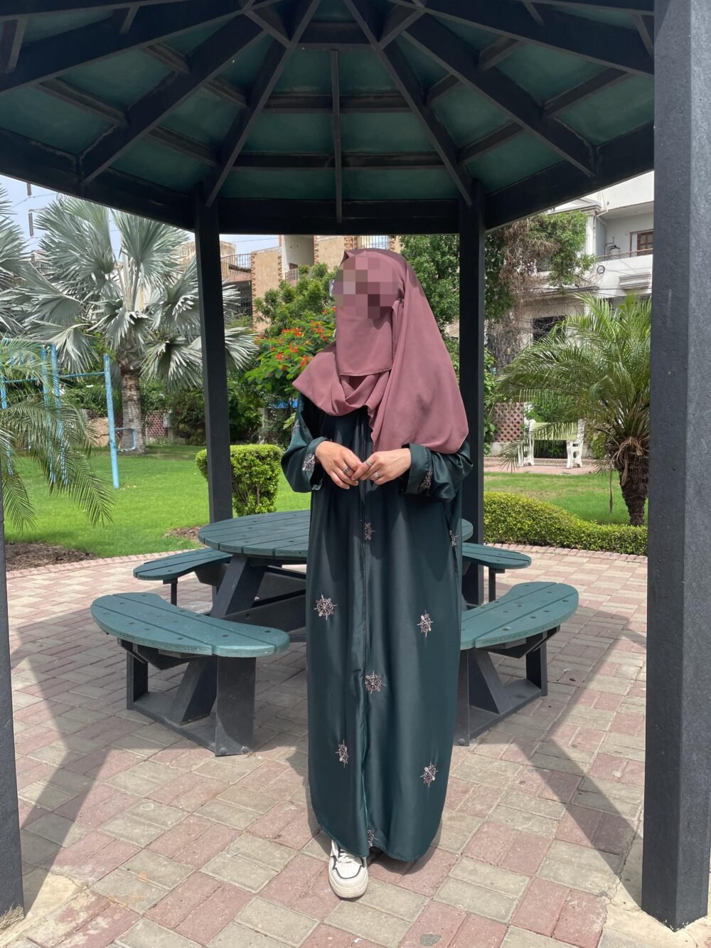 embroidered abaya