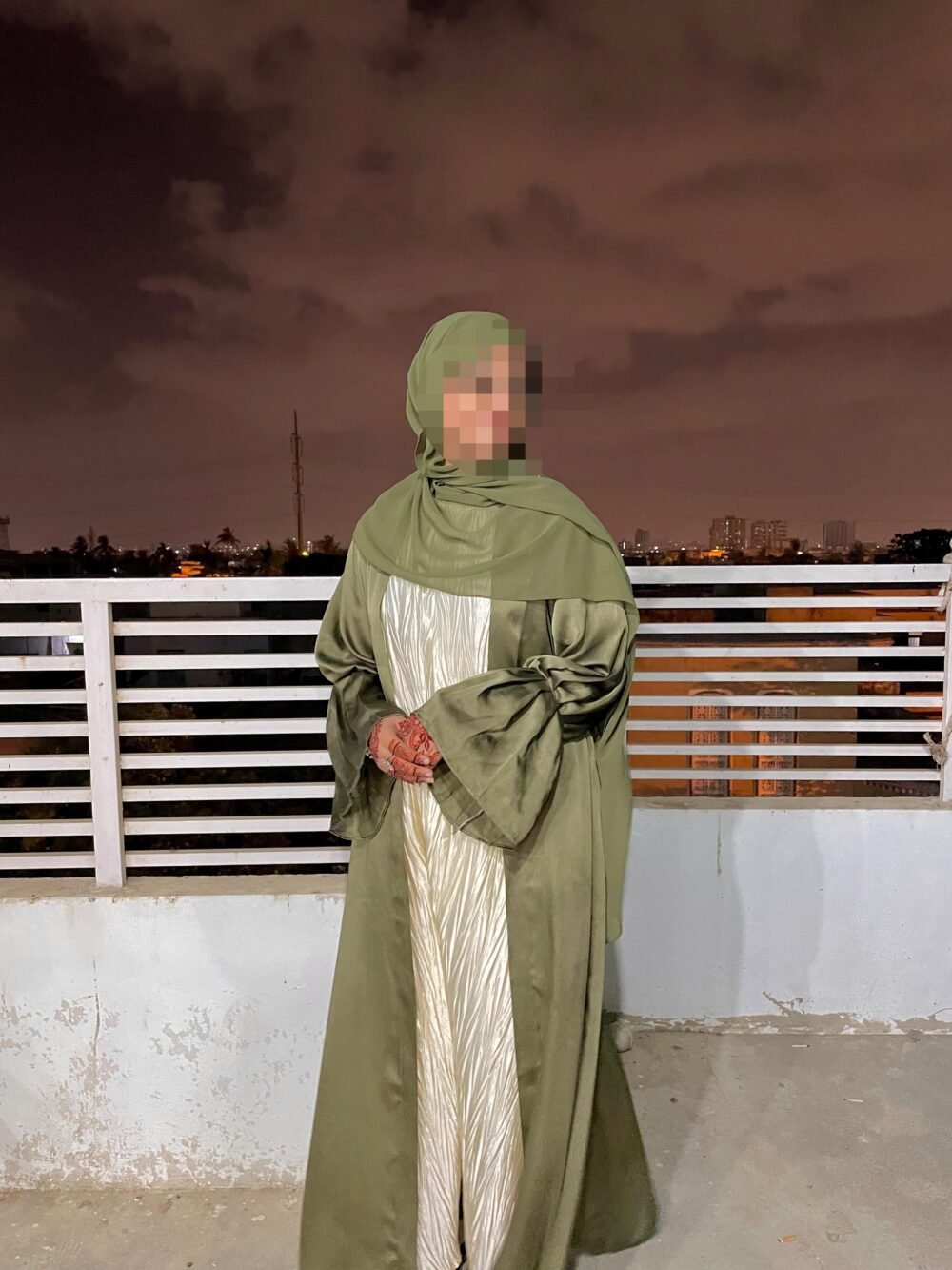 Khizra - Sage Green Abaya